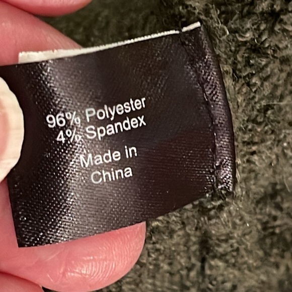 Lane Bryant Shawl neck cable knit open front cardigan women’s 26/28 dark green‎ - Picture 10 of 14